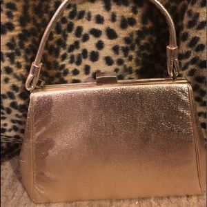 Vintage Handbag Super Fancy Gold Metallic Purse